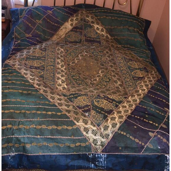 Indian / Indonesian Blanket/ Rug/ Wall ? 92”L x 74” W READ - Picture 2 of 15